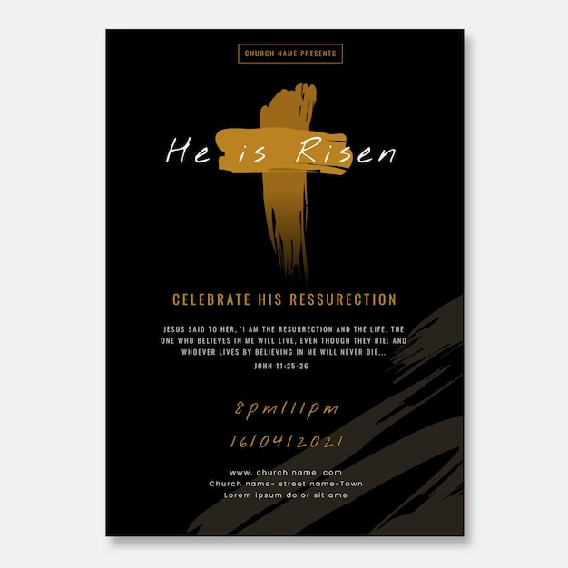 Flat Design Church Flyer Ready to Print – Free Download