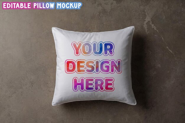 A Pillow Design Featuring ‘Your Design Here’ – Free Stock Photo Download