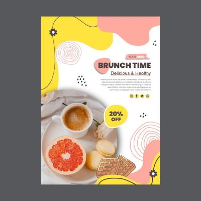 Brunch Discount Poster Template – Download Free Stock Photo