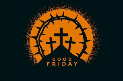 Good Friday Background Featuring Crosses and Thorn Crown – Free Download