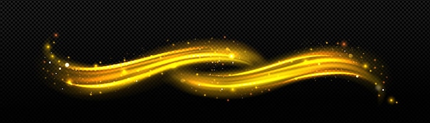 Magic Yellow Light Swirl Sparkling PNG Background – Free Stock Photo Download