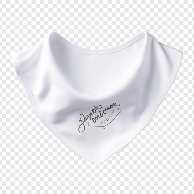 Bandana Baby Bib Mockup on Transparent Background – Free Download