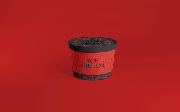 Ice Cream Jar Packaging Mockup – Download Free Stock Photo