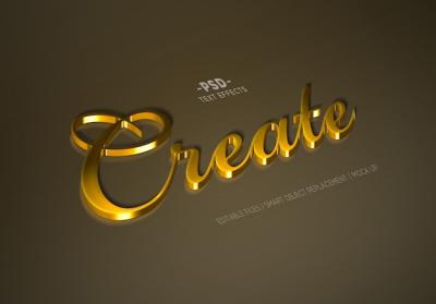 Real Golden Mock Up Style Editable Text Effects – Free Download