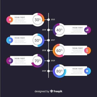 Colorful Infographics Timeline Flat Design – Free Download