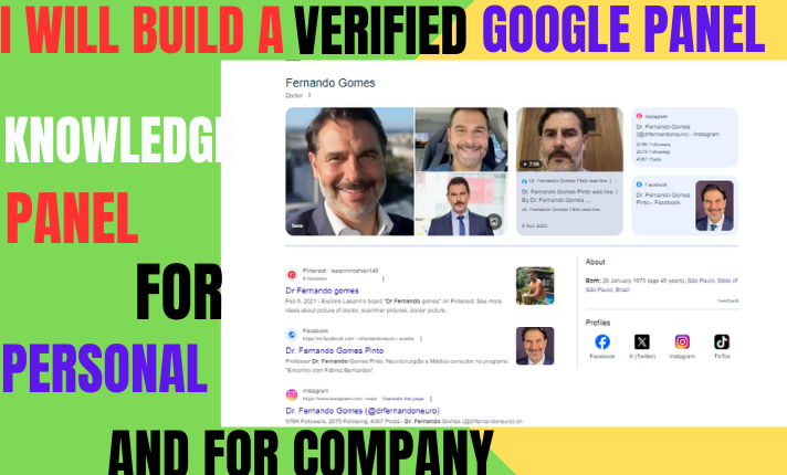 I Will Create a Verified Google Knowledge Panel for Personal, Company, or Brand