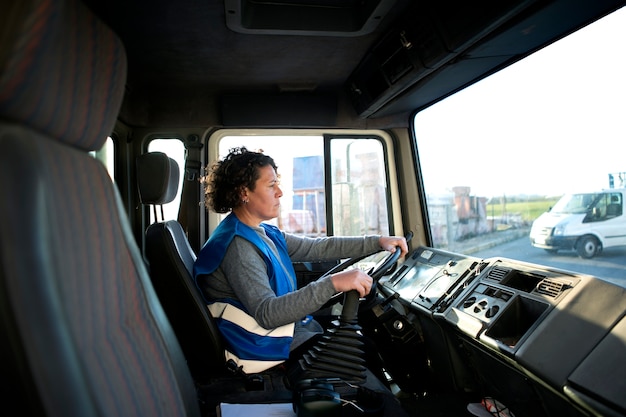 Dedicated Female Driver with Van or Wagon Car – Free Stock Photo for Download