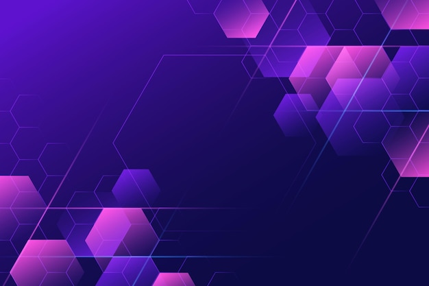 Gradient Purple Hexagonal Background – Free to Download