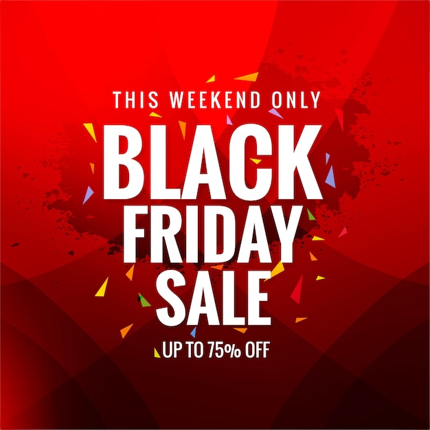 Black Friday Sale Poster on Red – Free Download