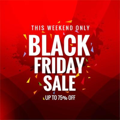 Black Friday Sale Poster on Red – Free Download