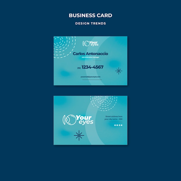 Gradient Laser Clinic Business Card – Free Download, Free Stock Photo