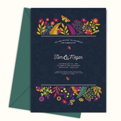 Colorful Hand-Drawn Wedding Invitation Template – Free to Download