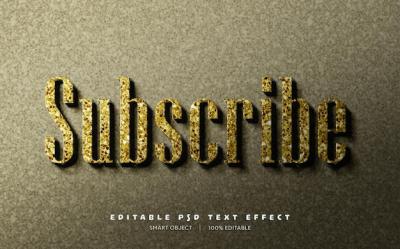 Subscribe Text Style Editable Effect – Free Download