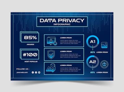 Gradient Data Privacy Geometric Shapes Infographic – Free Download