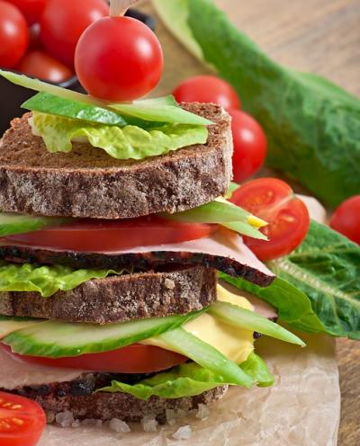 Ham and Fresh Vegetable Sandwich – Free Stock Photo for Download