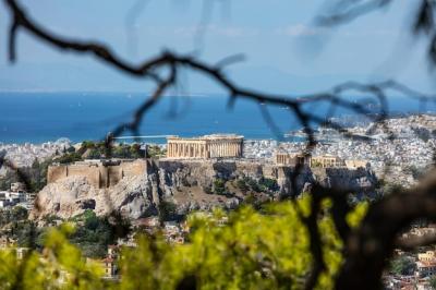 Aerial View of Athens Acropolis from Lycavittos Hill – Free Stock Photo for Download