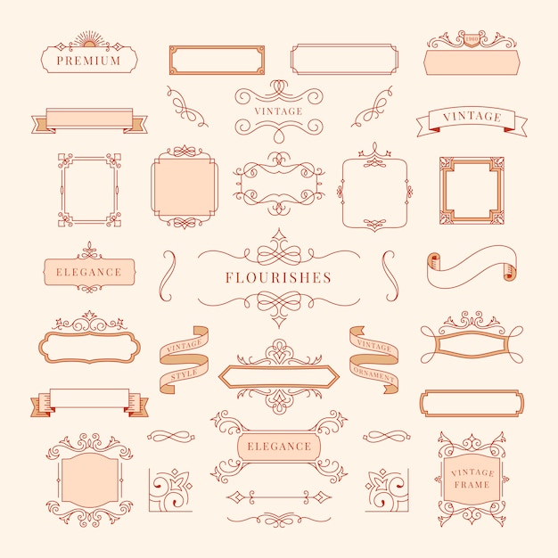 Vintage Ornament Frame Illustration – Free Download