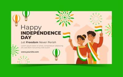 Flat India Independence Day Social Media Post Template – Free Download