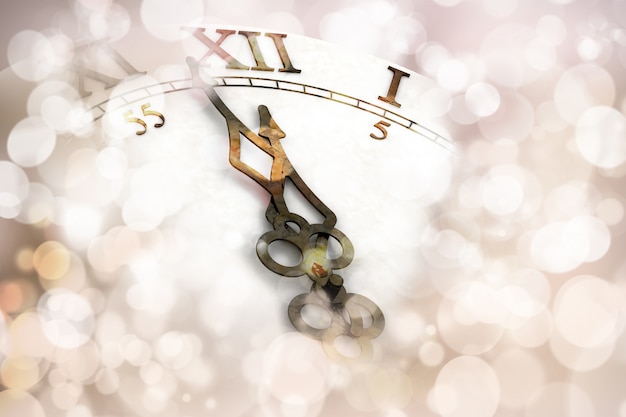 Happy New Year Background Featuring Clock Face – Free Stock Photo Download