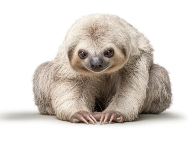 Sloth Photo Isolated on White Background – Free Download