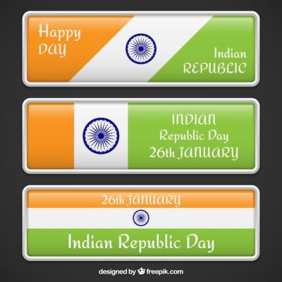 Indian Republic Day Banners Pack for Free Download – Vector Templates