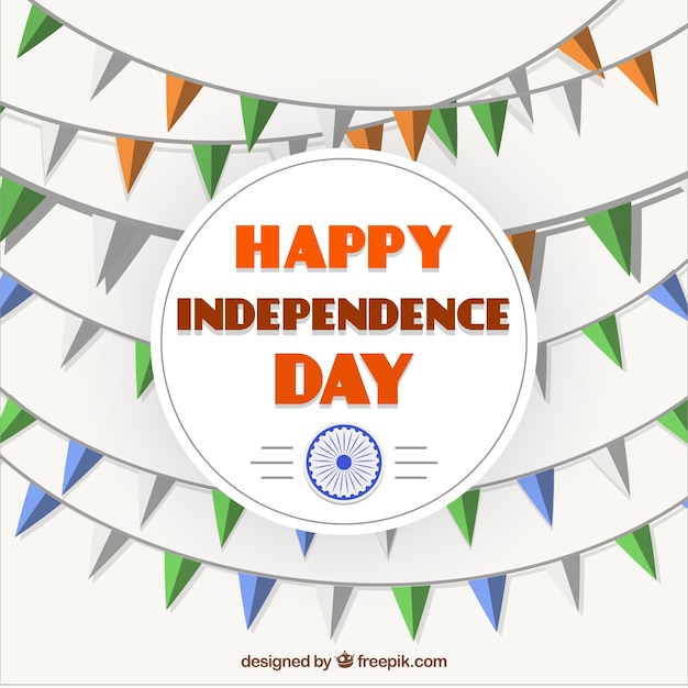 Background with Garlands for India Independence Day – Free Download