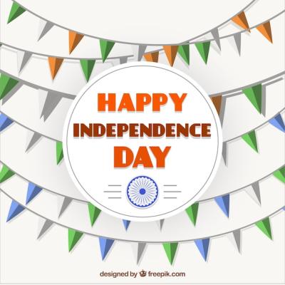 Background with Garlands for India Independence Day – Free Download