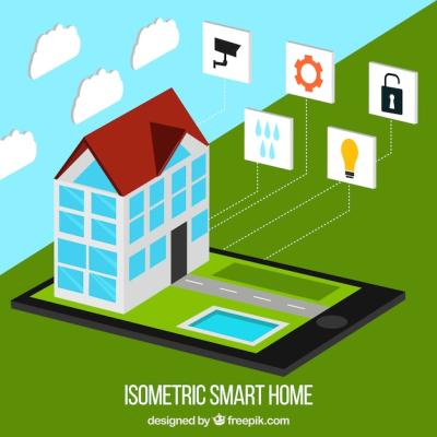 Smart Home Background with Smartphone Control – Free Download