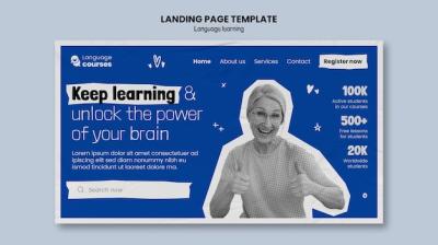 Language Learning Template Design – Free Download, Download Free Stock Photo