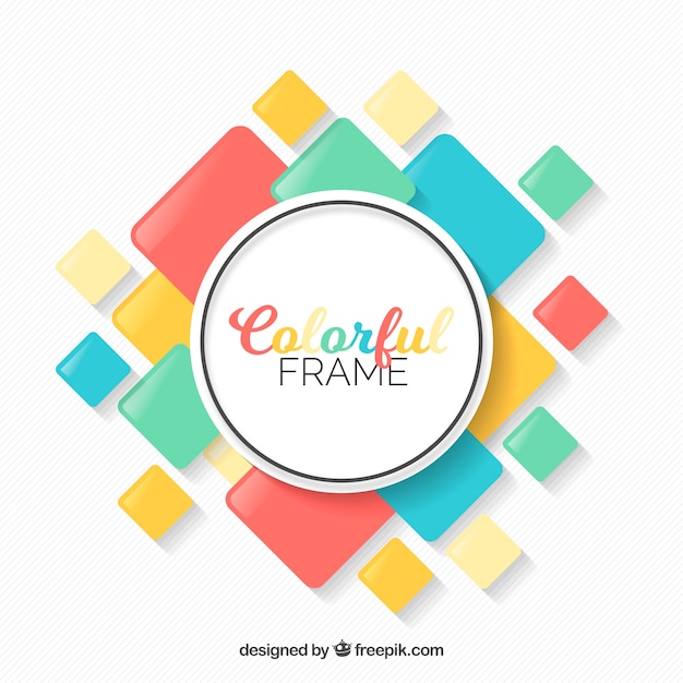 Flat Colorful Frame Background – Free Stock Photo for Download