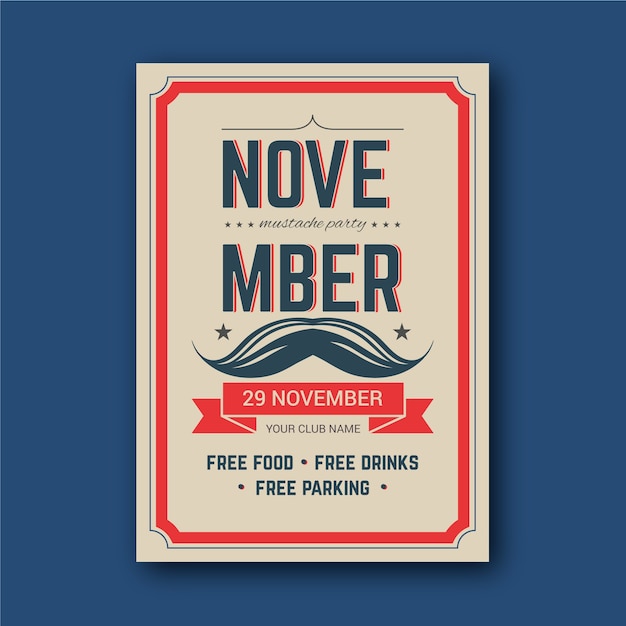 Movember Poster – Free Download, Free Stock Photo