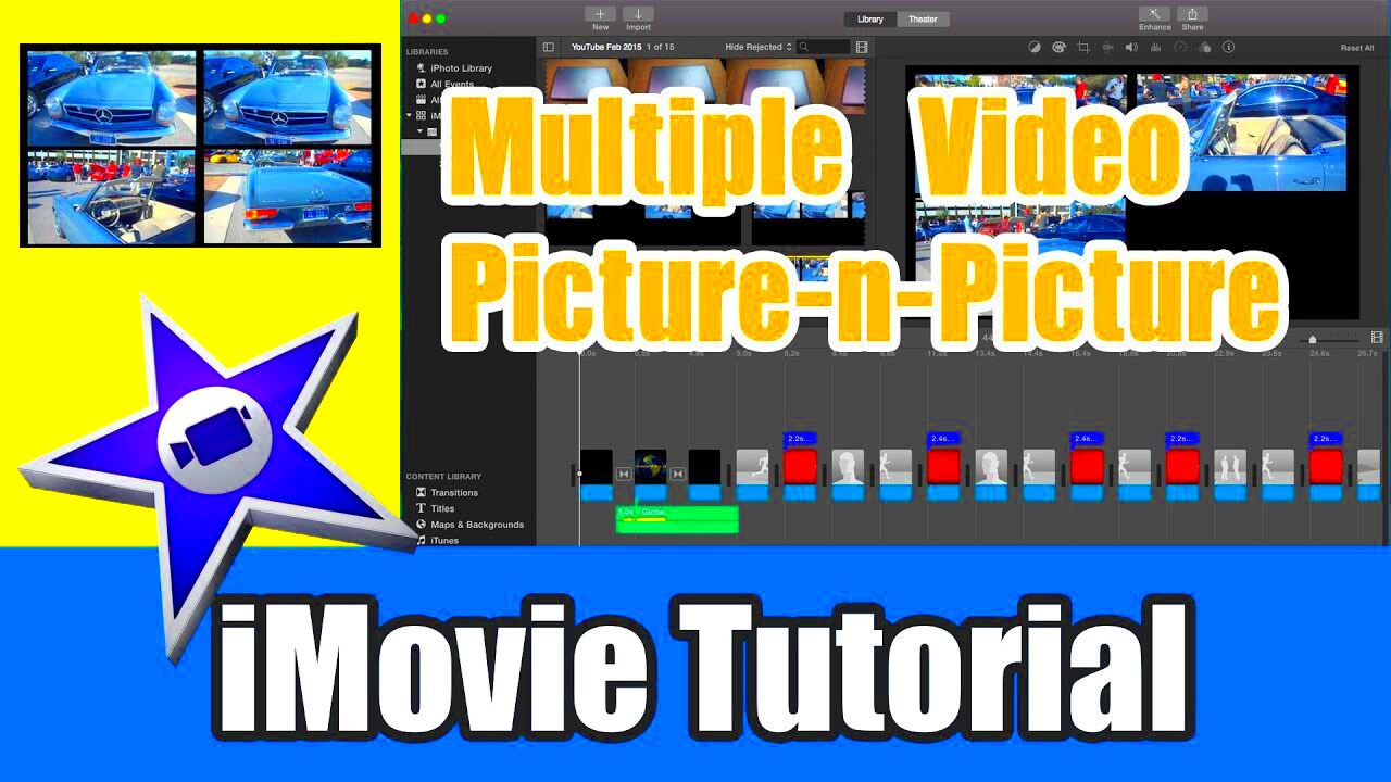 iMovie Tutorial  Multiple Picture in Picture Overlay  YouTube