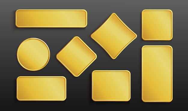 Realistic Golden Plate Set – Free Download