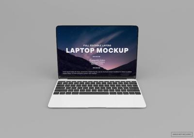 Modern Laptop Mockup Design in 3D Rendering – Free Download