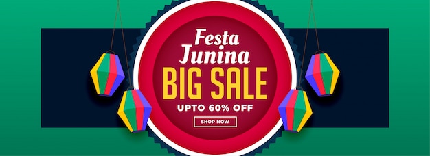 Festa Junina Sale Banner Design – Free Download