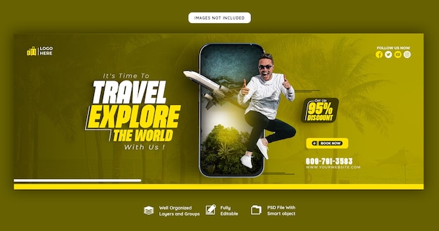 Travel and Tourism Facebook Cover Template – Free to Download