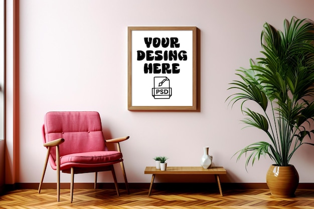 Front View of Photo Frame as Interior Decoration for Your Living Room – Free Stock Photo Download