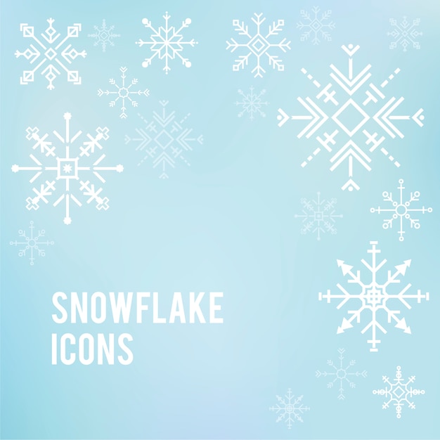 Cute Snowflake Icons – Free Stock Photo for Download