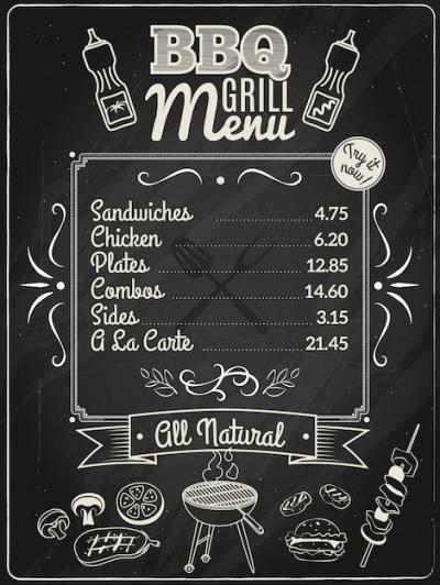 Grill Menu Chalkboard – Free Stock Photo for Download