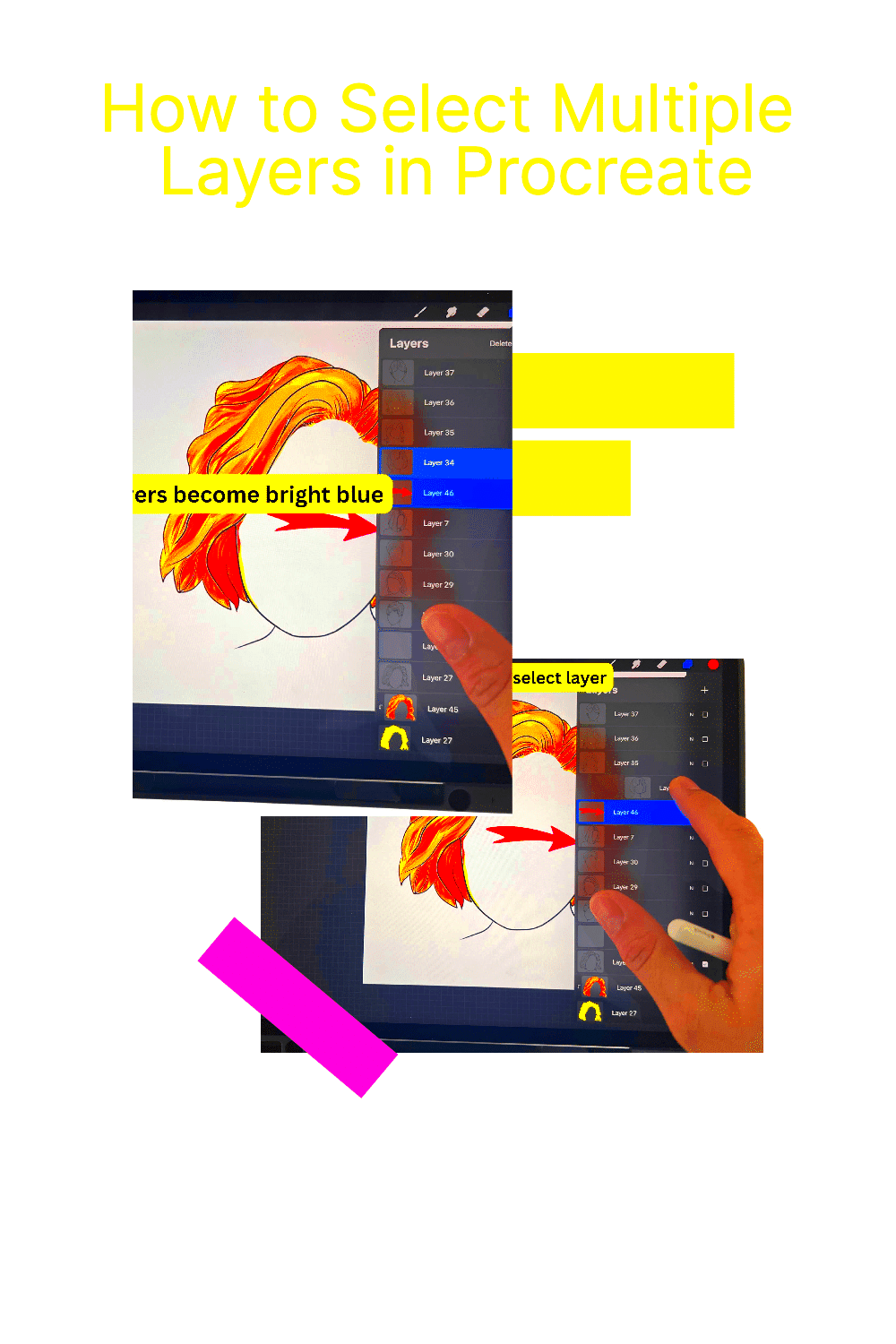 How to Select Multiple Layers in Procreate  Artsydee  Drawing 