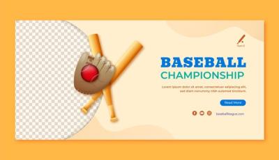 Baseball Banner Template Design – Free Download