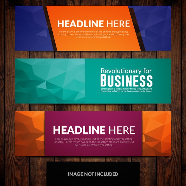 Multicolored Abstract Corporate Banner Design Template – Free Download