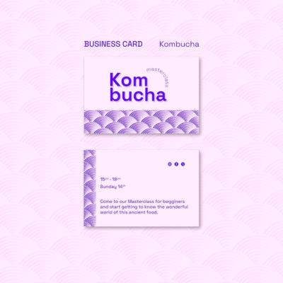 Delicious Kombucha Business Card Template – Free Download