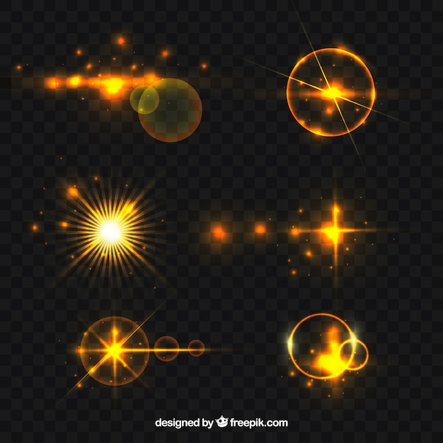 Golden Lens Flare Collection – Free Stock Photos for Download