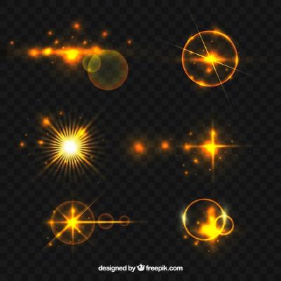 Golden Lens Flare Collection – Free Stock Photos for Download