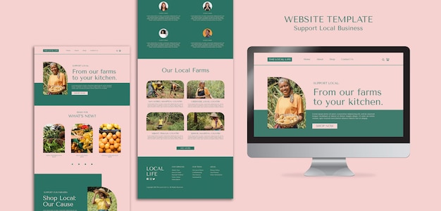 Support Local Businesses Website Template – Free Download