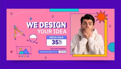 Flat Design Graphic Designer Template – Free Download