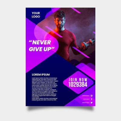 Template Sport Flyer with Image – Free Download