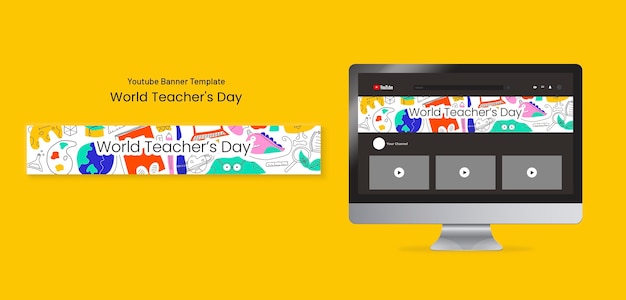 World Teachers’ Day YouTube Banner Template – Free Download