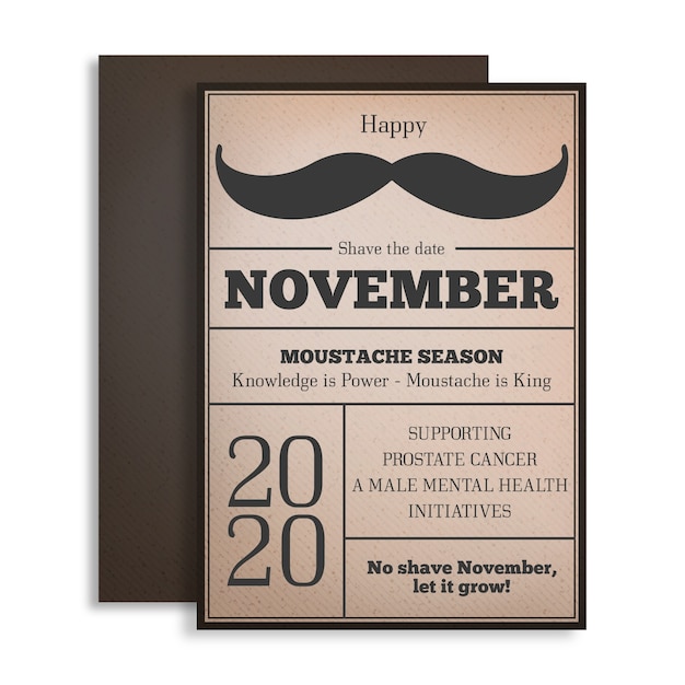 Retro Movember Poster – Free to Download